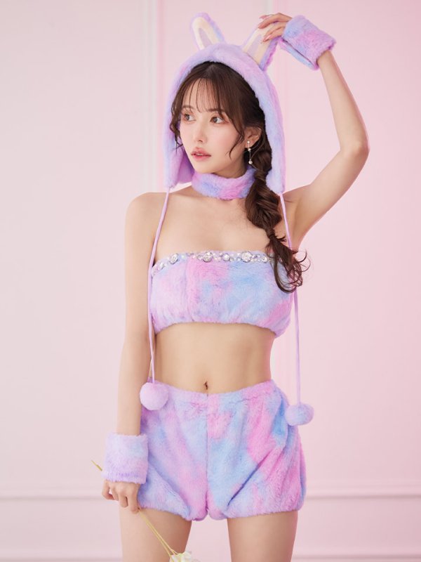 画像3: 【即日発送】【ハロウィン】パステルもこもこバニー【コスプレ7点セット】【フリーサイズ/6カラー】[HC03]