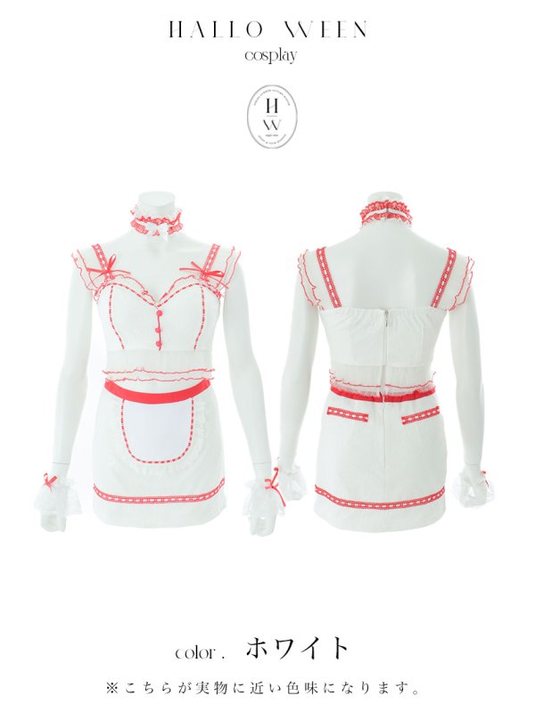 画像21: 【即日発送】【ハロウィン】セクシーメイドセットアップ/レース【コスプレ6点セット】 【S-Mサイズ】[HC03]