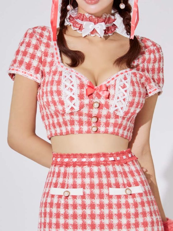 画像20: 【SALE!!】【即日発送】【ハロウィン】ツイードキャットセットアップ 【コスプレ6点セット】 【XS-Mサイズ/4カラー】[HC03]