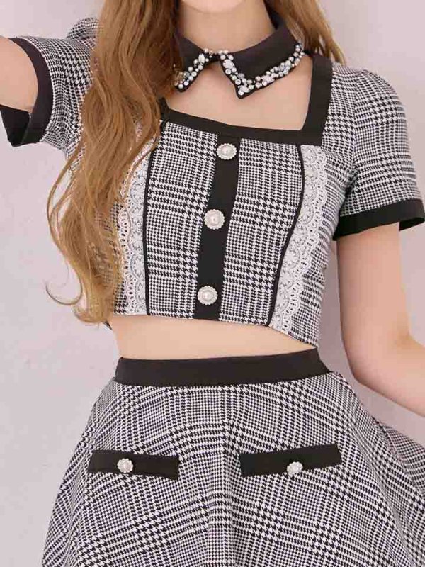 画像13: 【SALE!!】【即日発送】【ハロウィン】グレンチェックセットアップバニー 【コスプレ6点セット】【XS-Mサイズ/1カラー】[HC03]