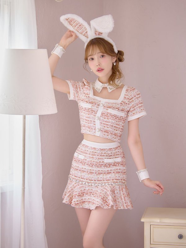 画像7: 【SALE!!】【即日発送】【ハロウィン】 ツイードセットアップバニー【コスプレ6点セット】【XS-Mサイズ/1カラー】[HC03]