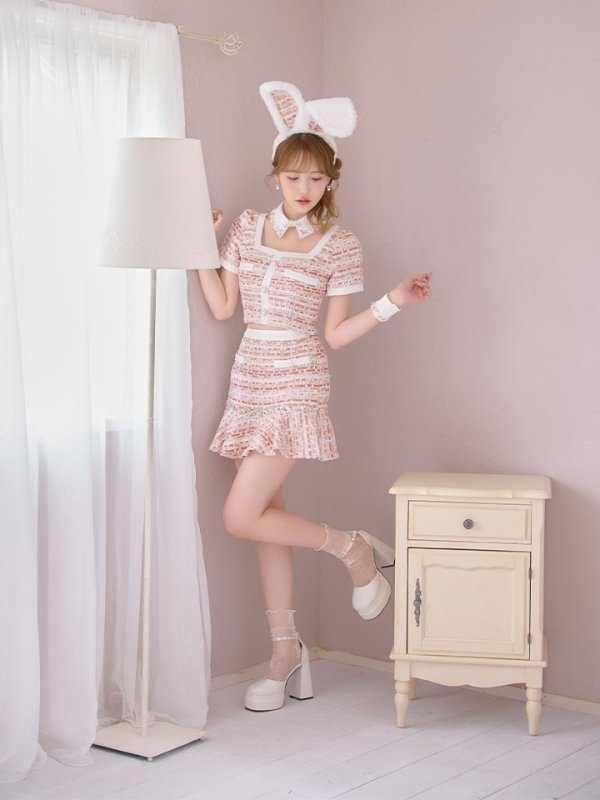 画像9: 【SALE!!】【即日発送】【ハロウィン】 ツイードセットアップバニー【コスプレ6点セット】【XS-Mサイズ/1カラー】[HC03]