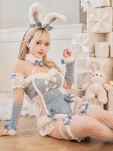 【送料無料！】【ハロウィン】メルトニットバニー【コスプレ8点SET】【S/Mサイズ】[OF03]