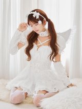 【即日発送】【ハロウィン】ゴシックドールエンジェルコスプレ【Malymoon/マリームーン】 【コスプレ7点セット】【フリーサイズ/2カラー】[OF04]
