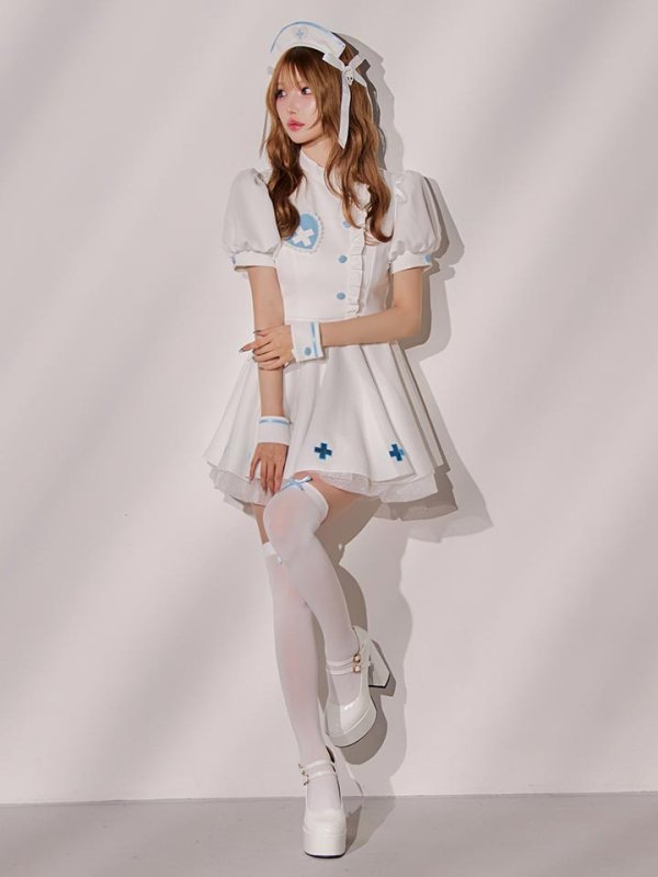 画像3: 【即日発送】【ハロウィン】ラブティントスカルナース【コスプレ5点セット】【Malymoon/マリームーン】【フリーサイズ/1カラー】[HC03]