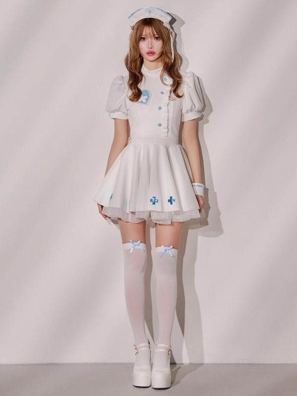画像4: 【即日発送】【ハロウィン】ラブティントスカルナース【コスプレ5点セット】【Malymoon/マリームーン】【フリーサイズ/1カラー】[HC03]