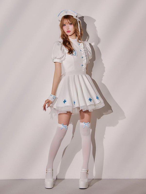 画像8: 【即日発送】【ハロウィン】ラブティントスカルナース【コスプレ5点セット】【Malymoon/マリームーン】【フリーサイズ/1カラー】[HC03]