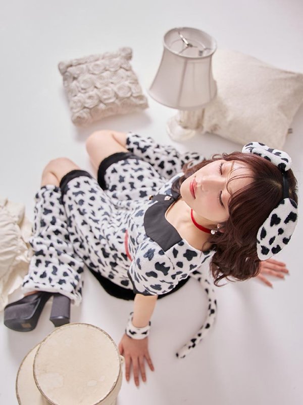 画像13: 【即日発送！】【ハロウィン】ダルメシアンミニフレアワンピース 【コスプレ点セット】 【S-XLサイズ/1カラー】[HC03]