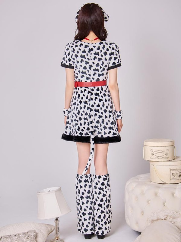 画像14: 【即日発送！】【ハロウィン】ダルメシアンミニフレアワンピース 【コスプレ点セット】 【S-XLサイズ/1カラー】[HC03]