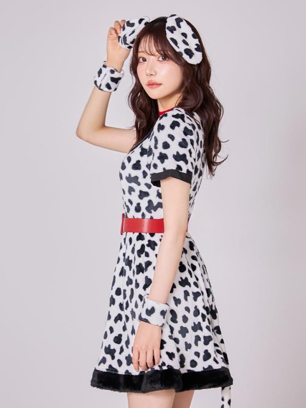 画像5: 【即日発送！】【ハロウィン】ダルメシアンミニフレアワンピース 【コスプレ点セット】 【S-XLサイズ/1カラー】[HC03]