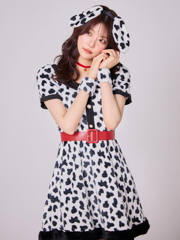 画像8: 【即日発送！】【ハロウィン】ダルメシアンミニフレアワンピース 【コスプレ点セット】 【S-XLサイズ/1カラー】[HC03]