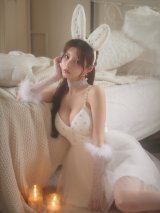 【送料無料！】【ハロウィン】 バニービジューフレアワンピース 【コスプレ5点セット】 【XS-Mサイズ/2カラー】[HC03]ももか着用