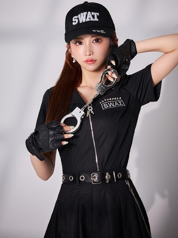 画像3: 【SALE!!】【即日発送！】【ハロウィン】SWATスワットガールセットアップ 【コスプレ8点セット】 【XS-Lサイズ/1カラー】[HC03]