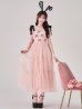 画像2: 【即日発送！】【ハロウィン】バニーリボンチュールワンピース 【コスプレ4点セット】 【S-Lサイズ/1カラー】[OF01] (2)