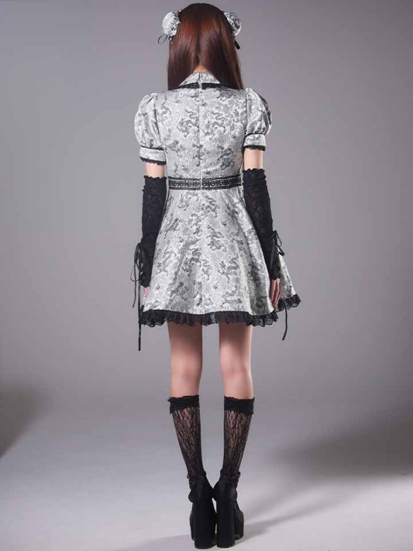 画像10: 【ハロウィン】アームウォーマー付きフレアスカートチャイナ 【コスプレ5点セット】 【S-XLサイズ/4カラー】[HC03]