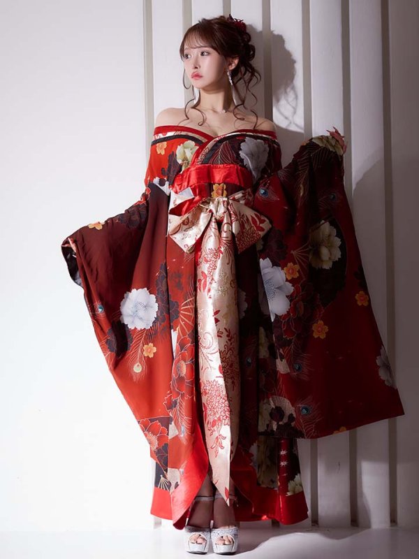 画像6: 【一部予約商品/2月上旬発送予定】【ハロウィン】花魁ショートインロングワンピース 【コスプレ】【S-XLサイズ/2カラー】[HC03]