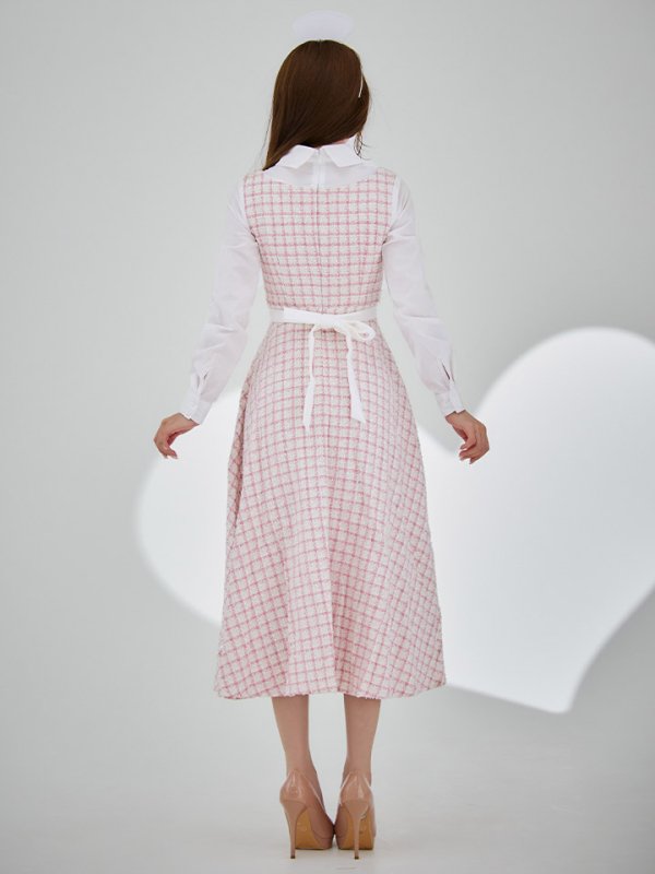 画像18: 【SALE!!】【即日発送！】【ハロウィン】ナースツイードロングフレア 【コスプレ3点セット】 【S-XLサイズ/1カラー】[HC03]