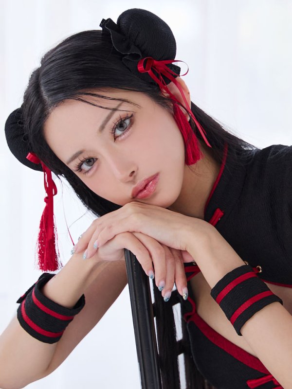 画像27: 【即日発送】【ハロウィン】 アメスリコルセットチャイナ 【コスプレ3点セット】【XS-XLサイズ/1カラー】/ シャーリングドラゴン刺繍タイトチャイナ 【コスプレ4点セット】 【XS-Lサイズ/1カラー】 (SE01YN)[HC03]