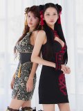 【SALE!!】【即日発送】【ハロウィン】 アメスリコルセットチャイナ 【コスプレ3点セット】【XS-XLサイズ/1カラー】/ シャーリングドラゴン刺繍タイトチャイナ 【コスプレ4点セット】 【XS-Lサイズ/1カラー】 (SE01YN)[HC03]