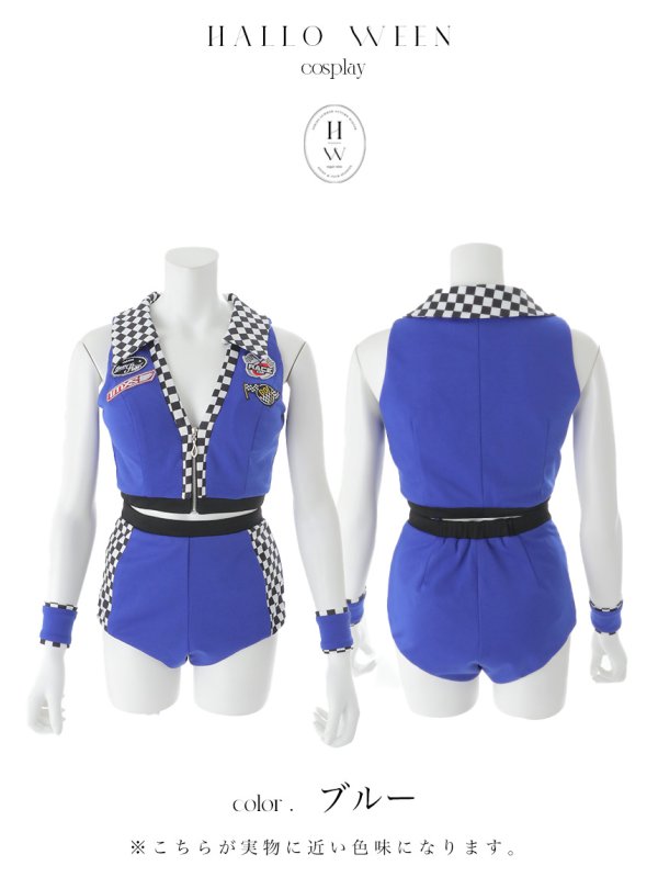 画像40: 【即日発送】【ハロウィン】レースクイーンセットアップ【コスプレ3点セット】【XS-Lサイズ/2カラー】[HC03]