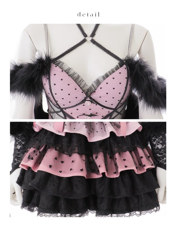 画像20: 【即日発送】【桜咲乃愛コラボ】【ハロウィン】ゴシックデビルワンピース 【コスプレ6点セット】【XS-Mサイズ/1カラー】[HC03]