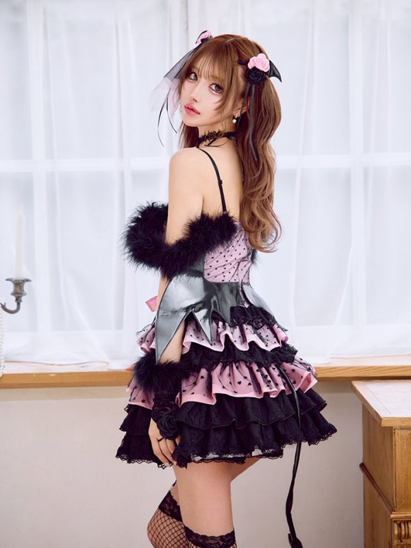 画像5: 【即日発送】【桜咲乃愛コラボ】【ハロウィン】ゴシックデビルワンピース 【コスプレ6点セット】【XS-Mサイズ/1カラー】[HC03]