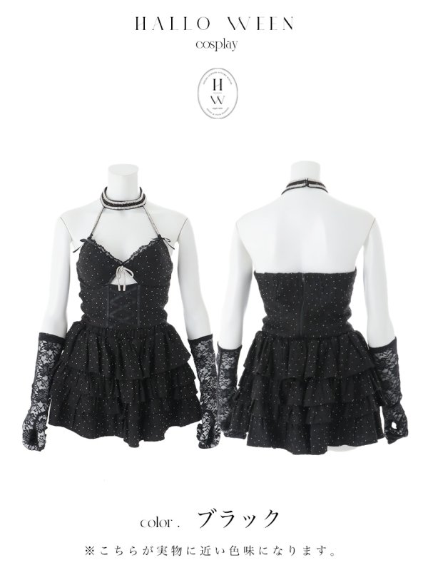 画像45: 【即日発送】【ハロウィン】バニーレースビスチェセットアップ【コスプレ6点セット】【XS-Mサイズ/2カラー】[HC03]