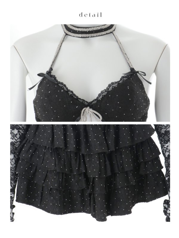 画像46: 【即日発送】【ハロウィン】バニーレースビスチェセットアップ【コスプレ6点セット】【XS-Mサイズ/2カラー】[HC03]