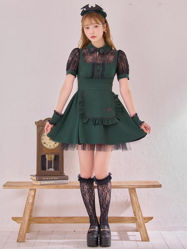 画像7: 【即日発送】【ハロウィン】コウモリクラシカルメイド【コスプレ6点セット】【S-XLサイズ/2カラー】[HC03]