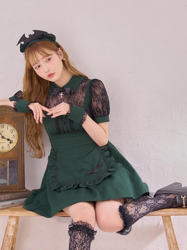 画像8: 【即日発送】【ハロウィン】コウモリクラシカルメイド【コスプレ6点セット】【S-XLサイズ/2カラー】[HC03]