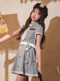 【SALE!!】【即日発送】【ハロウィン】ポリスフレアミニワンピース【コスプレ4点セット】【S-XLサイズ/1カラー】[HC03]るりぴ着用