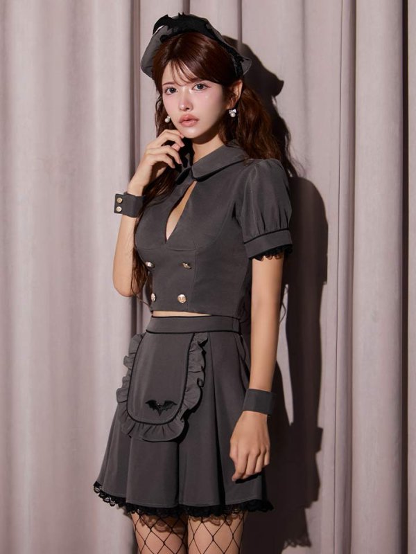 画像26: 【即日発送！】【ハロウィン】クラシカルメイドセットアップ【コスプレ5点セット】【XS-Mサイズ/2カラー】[OF04]