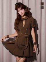 【即日発送！】【ハロウィン】クラシカルメイドセットアップ【コスプレ5点セット】【XS-Mサイズ/2カラー】[OF04]