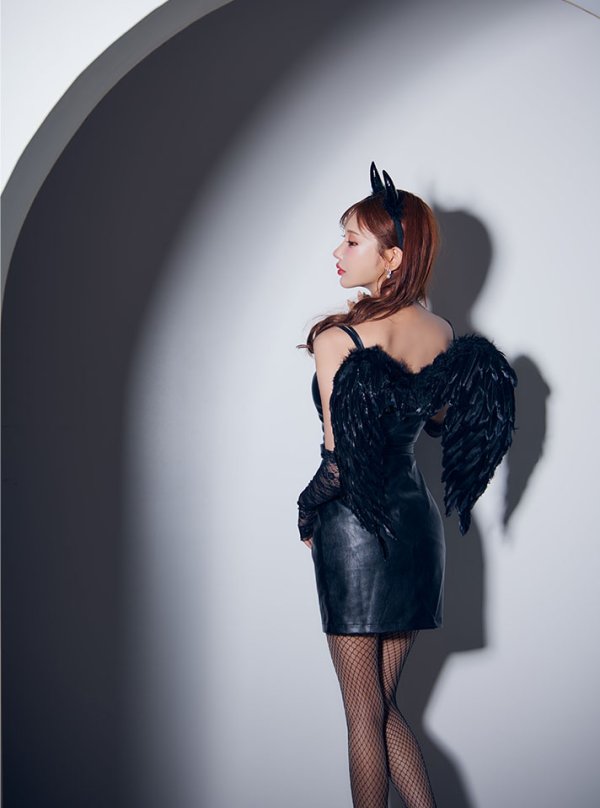画像10: 【即日発送】【ハロウィン】レザーデビルタイトワンピース【コスプレ7点セット】【XS-Lサイズ/カラー】[HC03]