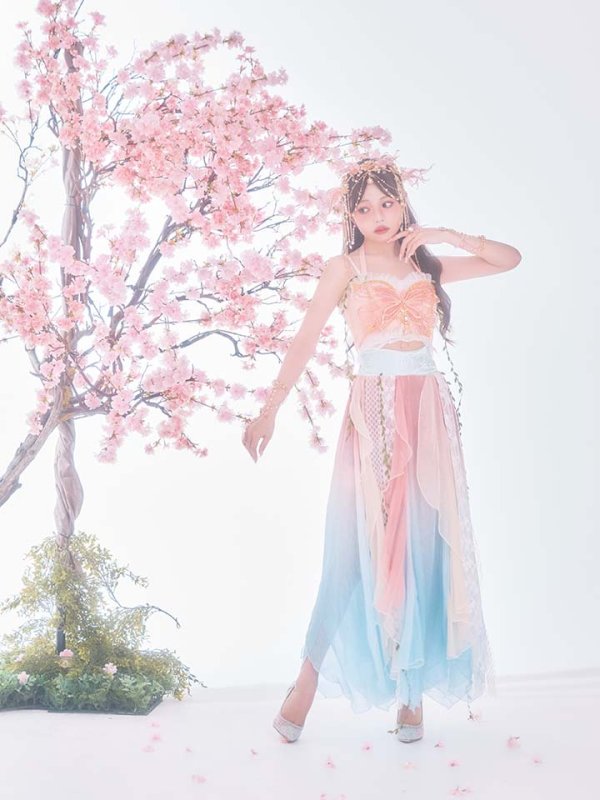 モデル：吉木千沙都（ちぃぽぽ）身長：158cm　着用サイズ：Fサイズ