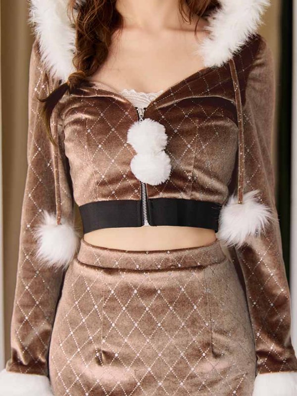 画像24: 【即日発送】【ハロウィン】キルティングビジューうさぎ【コスプレ4点セット】【XS-XLサイズ/1カラー】TH0001-2112[OF04]