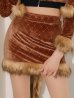 ブラウン　モデル：明日花キララ　身長162cm　着用サイズ：Sサイズ