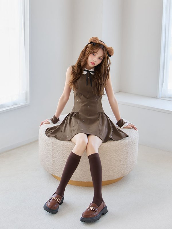 画像15: 【即日発送】【ハロウィン】襟付きノースリーブワンピクマコスプレ【コスプレ4点セット】【XS-Mサイズ/1カラー】[HC03]