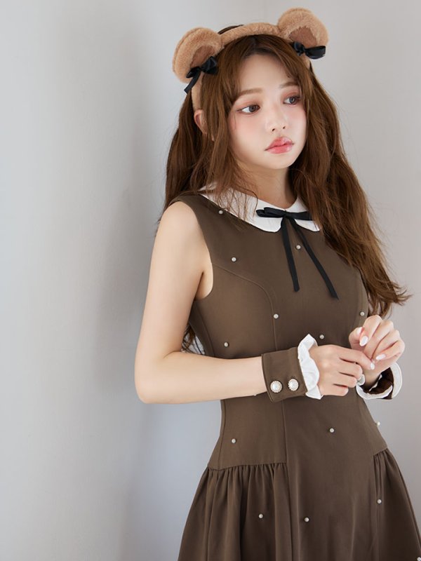 画像16: 【即日発送】【ハロウィン】襟付きノースリーブワンピクマコスプレ【コスプレ4点セット】【XS-Mサイズ/1カラー】[HC03]