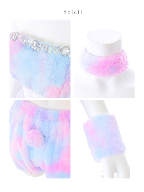 画像41: 【即日発送】【ハロウィン】パステルもこもこバニー【コスプレ7点セット】【フリーサイズ/6カラー】[HC03]