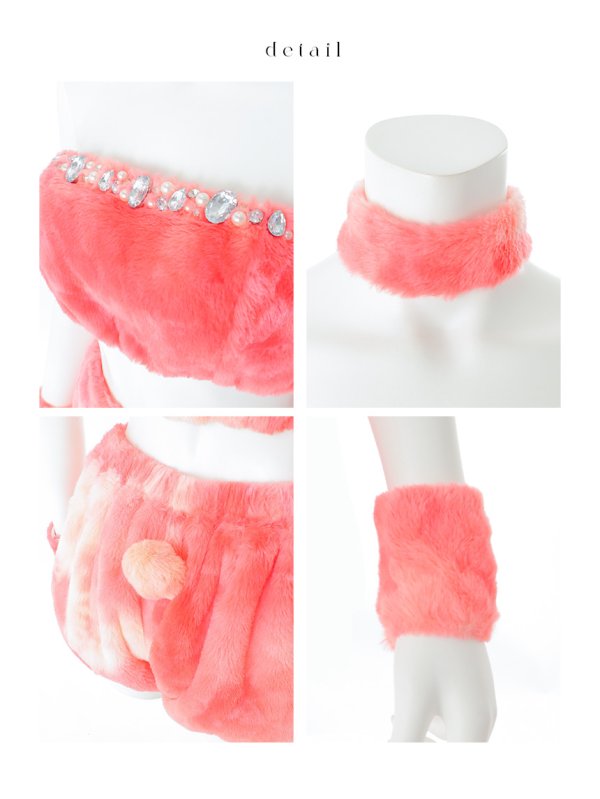 画像42: 【即日発送】【ハロウィン】パステルもこもこバニー【コスプレ7点セット】【フリーサイズ/6カラー】[HC03]