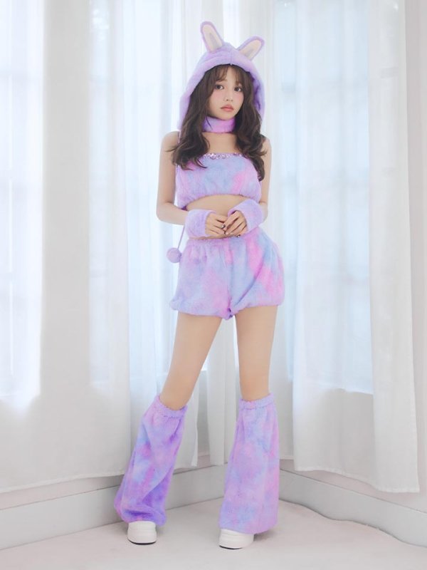 画像26: 【即日発送】【ハロウィン】パステルもこもこバニー【コスプレ7点セット】【フリーサイズ/6カラー】[HC03]