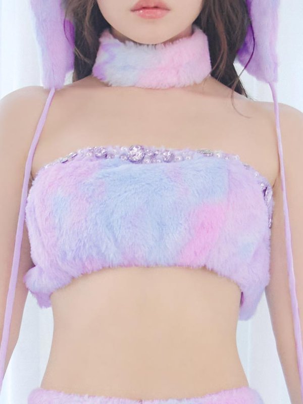 画像30: 【即日発送】【ハロウィン】パステルもこもこバニー【コスプレ7点セット】【フリーサイズ/6カラー】[HC03]