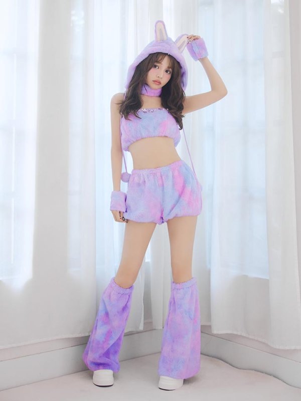 画像22: 【即日発送】【ハロウィン】パステルもこもこバニー【コスプレ7点セット】【フリーサイズ/6カラー】[HC03]