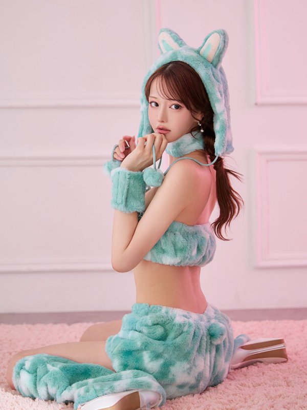 画像13: 【即日発送】【ハロウィン】パステルもこもこバニー【コスプレ7点セット】【フリーサイズ/6カラー】[OF03]