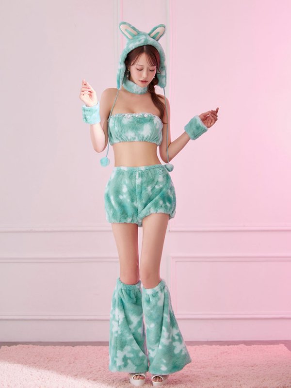 画像4: 【即日発送】【ハロウィン】パステルもこもこバニー【コスプレ7点セット】【フリーサイズ/6カラー】[OF03]