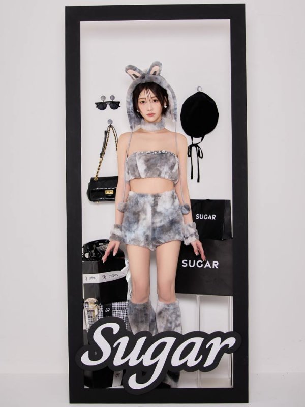 画像11: 【即日発送】【ハロウィン】パステルもこもこバニー【コスプレ7点セット】【フリーサイズ/6カラー】[HC03]