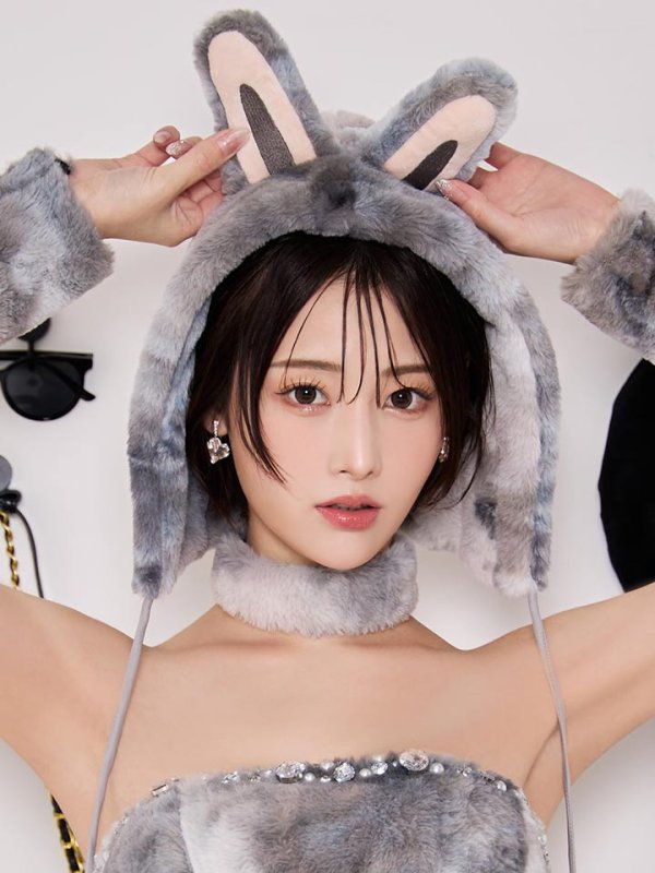 画像17: 【即日発送】【ハロウィン】パステルもこもこバニー【コスプレ7点セット】【フリーサイズ/6カラー】[HC03]