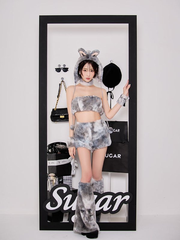 画像6: 【即日発送】【ハロウィン】パステルもこもこバニー【コスプレ7点セット】【フリーサイズ/6カラー】[HC03]