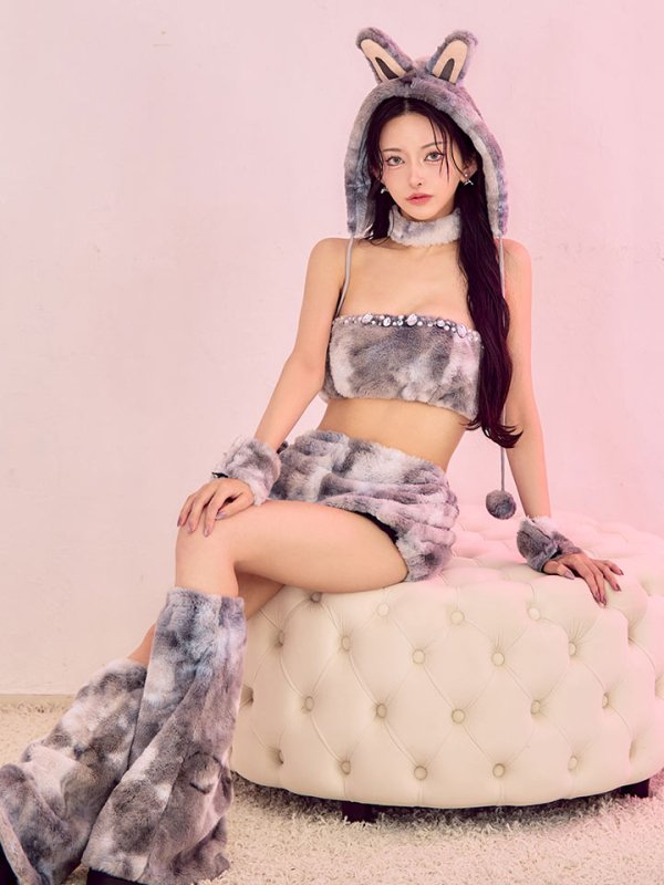 画像21: 【即日発送】【ハロウィン】パステルもこもこバニー【コスプレ7点セット】【フリーサイズ/6カラー】[HC03]